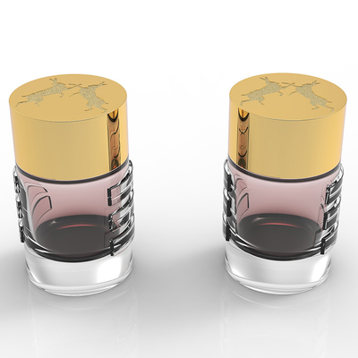 Gepersonaliseerde Zamak Parfum Cover Voor Parfum Caps Met Goud / Zilveren Afwerking En Logo