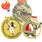 Van de het Metaalsport van de marathon Lopende Douane van het de Medaillezink de Legerings 3D Gouden Toekenning