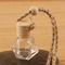 8ML Diamond Perfume Bottle, de Flessentegenhanger van het Autoparfum, Transparant Glas, Lege Fles met houten GLB