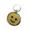 Het glimlachen van het Embleemkeychains van de Gezichtsdouane de Gele Cirkel met Milieuvriendelijk Metaal