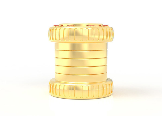 Creatieve van de het Parfumfles van de Cilinderstijl de Dekkingsluxe Zamac 15Mm Gouden Legering van het Metaalzink