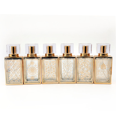 kopen 50ml de gegalvaniseerde Vierkante van het de Flessen In het groot Glas van Subpackage van de Parfumfles Lege van het de Flessenparfum Fles van het de Nevelglas online manufacture