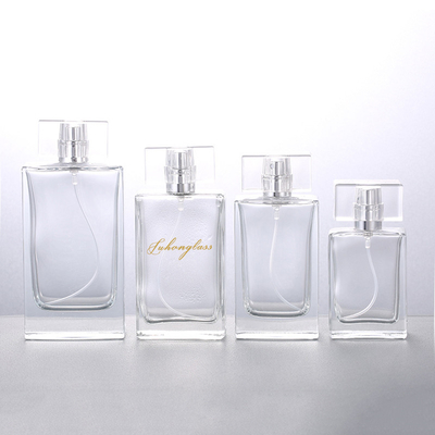 kopen 30ML50ML100ML rechthoekige van de de Schoonheidsmiddelenfles van de Parfumfles van de de Schroefmond van de het Glas Lege Fles Transparante het Parfumfles online manufacture