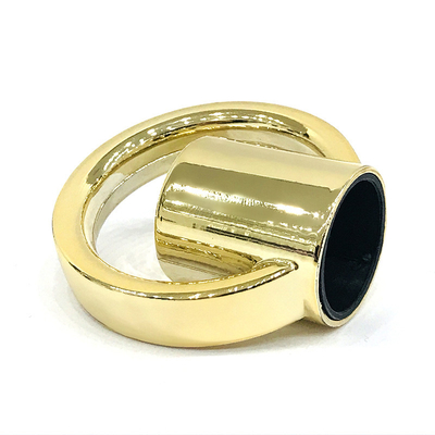 kopen Creatieve Kroonkurk van Ring Shape Metal Zamac Perfume van de Zinklegering Gouden online manufacture
