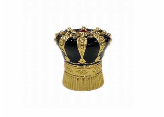 kopen Glanzend oppervlak Zwart Diamant Zamak Parfum Deksels Metalen Parfum Fleskappen online manufacture