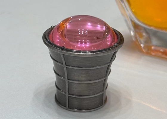 kopen Roze Diamant Metalen Zamak Parfumkappen Luxe Glas Parfum Fles Tops online manufacture