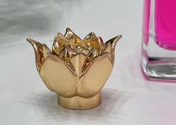 kopen Zink-legering bloemvormige parfumfleskappen voor duurzame verpakkingen online manufacture