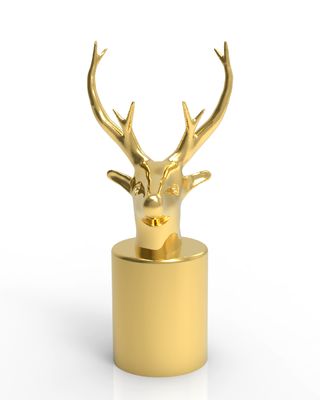 kopen Zinc alloy deer head animal perfume cover Golden perfume cap online manufacture