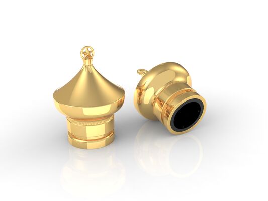 kopen Hoogwaardige gepersonaliseerde zink legering parfum cap / 15mm zink legering deksel online vervaardiging