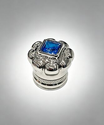 kopen Luxe Zamak Parfums Hoed met briljant blauw edelsteen - Premium fles sluiting online vervaardiging