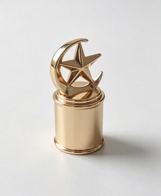 kopen Halvemaan & Ster Zamak Parfum Dop - Luxe Gouden Afwerking online vervaardiging