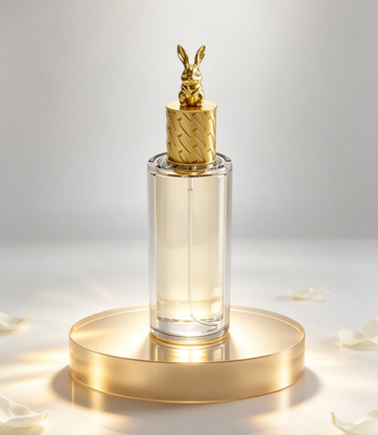 kopen Luxe konijn zinklegering deksel hervulbare lege glazen parfumfles online vervaardiging