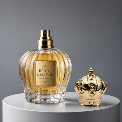 kopen Luxe spiegelglans massief King Crown Zamac parfumdop Verguld reliëf Koninklijk patroon Geurdeksel Zinklegering metalen parfumflesdeksel Aangepast logo FEA15 voor Dubai Oud Attar parfumfles online vervaardiging