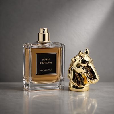 kopen Groothandel Hoogglanzend Solid Gold Paardenhoofd Parfum Fleskap Eenvoudig Geïntegreerd Hengstbeeld Zamac Sluiting OEM Gravure Logo Midden-Oosten Luxe Geur Verpakking online vervaardiging