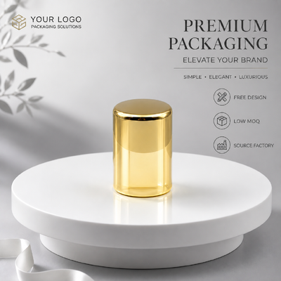 kopen Luxe gepolijst goud zink legering parfum fles dop Custom cilinder metalen geur dop voor cosmetische glasfles online vervaardiging