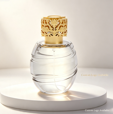 kopen Luxe holle bloemen Zamac Parfum Kap Goud beklede flesdeksel online vervaardiging