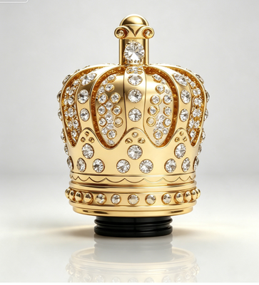 kopen Magnetische kroon Zamac Parfum Kap Goud bekleed met ingelegde kristalstenen online vervaardiging