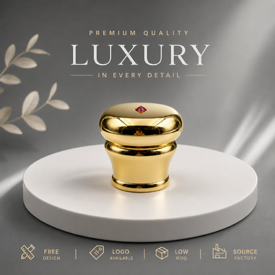 kopen Premium Geometrische Facet Dome Multi Ring Chroom Zilver Zink Alloy Parfum Cap Solid Zwaar Zamac Metalen Deksel Voor High End Designer Parfum Verpakking Magnetisch online vervaardiging