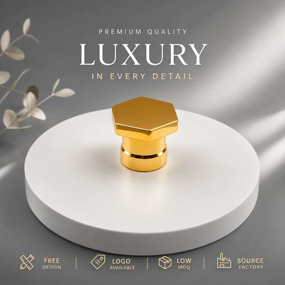 kopen Warm verkoop Hexagon Spiegel Goud Zamac Parfum Kap Zwaar Gewicht Zink legering Parfum Fles Deksel Custom Mould Voor Cosmetische Parfum Verpakking online vervaardiging