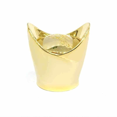 Naar maat gemaakte Mooie Gouden het ParfumKroonkurk van Zamak van het Kleurenmetaal