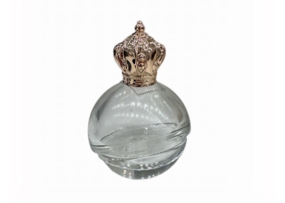 Glanzende ronde Zamak parfumkappen Zink legering glas parfum fles deksels