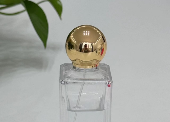 Zinklegeringen Metalen cirkelvormige parfumkap Zamak Glas parfumflestop