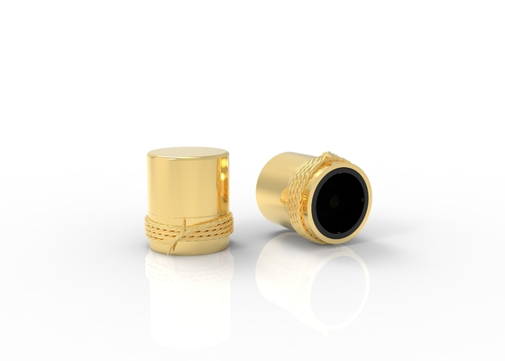 Luxe high-end Zamak glanzend goud parfum fles doppen zink legering parfum deksels