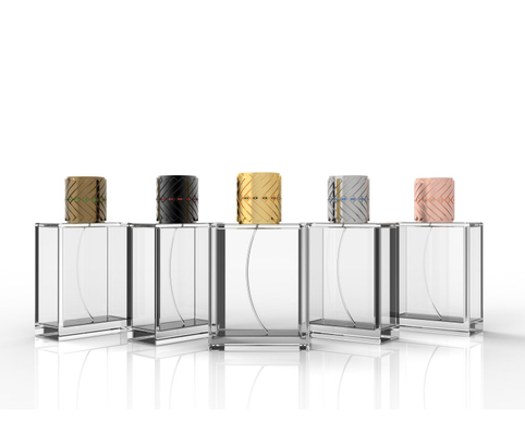 Op maat gemaakte kleurrijke Zamak parfum kappen deksels metalen deksel zink legering parfum kappen