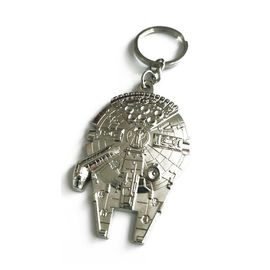 Zilveren Plateren Gegraveerd de Douanemetaal Keychains van de Zinklegering voor Bevorderingsgiften