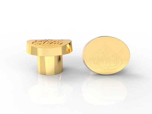 Glanzend goud aangepast eigen logo Zamak Parfum Kappen Zink Parfum Fleskappen
