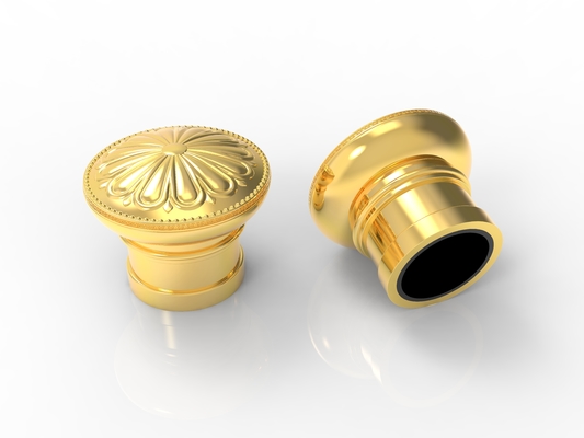 Op maat gemaakte hoogwaardige metalen Zmak parfumkappen voor unieke en op maat gemaakte parfumflessen