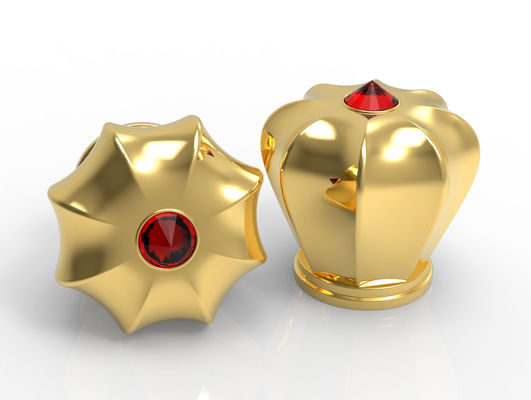 Uitgebreide kristalfabriek metalen parfum kap aangepast kleur metalen parfum kap zink legering caps