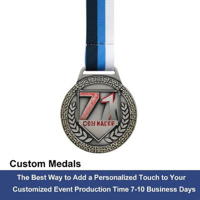 Custom Personalized Medals with 2mm Thickness Shiny Gold Plating and 7-10 Business Days Fast Production
