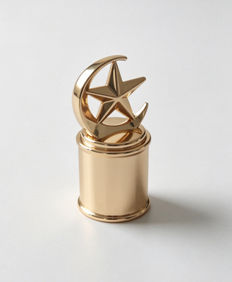 Halvemaan & Ster Zamak Parfum Dop - Luxe Gouden Afwerking