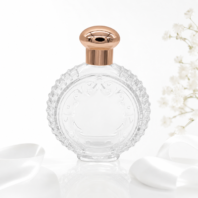 Premium Zamak Parfums flesdeksel met Rose Gold geïmprimeerde bovenkant, luchtdicht afdichting en CNC gesneden ontwerp