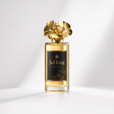 Goud geplatte bloemvorm Zamac Parfumkap met aanpasbaar ontwerp voor geurflessen
