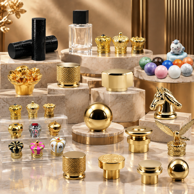 Luxury Zamac Perfume Cap Luxury Zinc Alloy Fragrance Lid Custom Cap with Pump Magnetic Perfume Cap