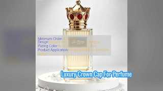 Luxe magnetische kroonparfumdop met rode strass