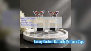 Aangepaste Butterfly Zamac parfumdop voor luxe branding