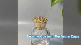 Aangepaste luxe Zamac parfumflesdoppen goud Rose ontwerp