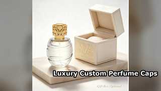 Luxe holle bloemen Zamac parfumdop op maat goud ontwerp
