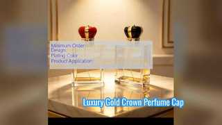 Luxe magnetische kroonparfumdop, verguld kristal