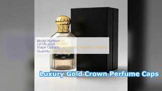 Luxe gouden kroonparfumkapjes voor premium geurbranding