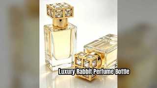 Luxe konijnenparfumfles, hervulbare glazen container