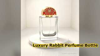 Luxe konijnenparfumfles, hervulbare glazen container